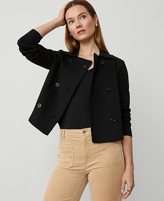 Ann Taylor Double Breasted Sweater Jacket Women's