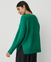 Ann Taylor Oversized V-Neck Sweater Women's