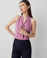 Ann Taylor Tie Neck Halter Top Women's