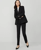 Ann Taylor The Greenwich Blazer Basketweave & Velvet Black Women's