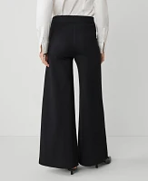 Ann Taylor The Petite Sailor Wide-Leg Pant Black Women's