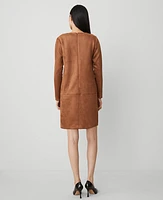 Ann Taylor Faux Suede Shift Dress Sahara Women's