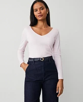 Ann Taylor Wide V-Neck Top Women's