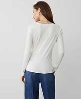 Ann Taylor Wide V-Neck Top Women's