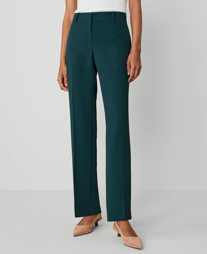 Ann Taylor The Straight Pant Deep Slate Green Women's