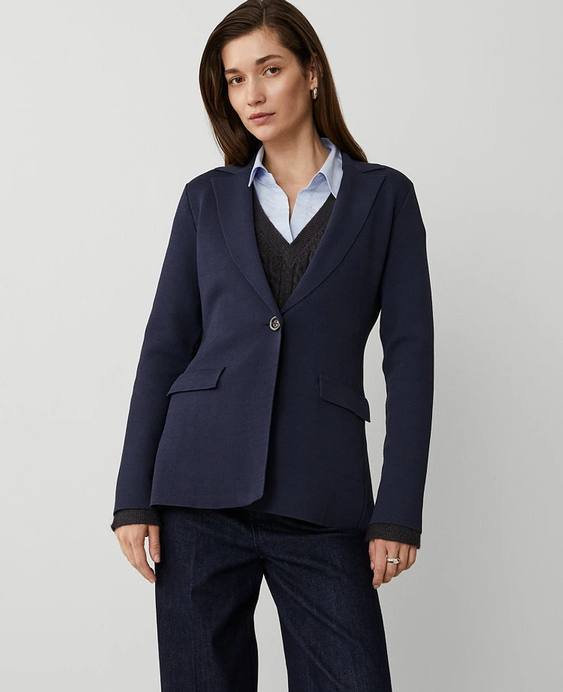 Ann Taylor Slim Sweater Blazer Women's