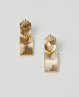 Ann Taylor Rectangular Drop Stamped Metal Earrings Goldtone Women's