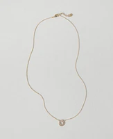 Ann Taylor Demi Fine Pave Ring Necklace Goldtone Women's