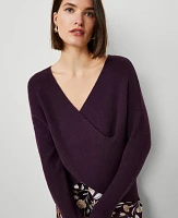 Ann Taylor Ribbed Wrap Sweater Women's