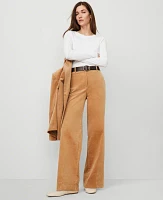 Ann Taylor The Petite Perfect Wide-Leg Corduroy Pant Camel Women's