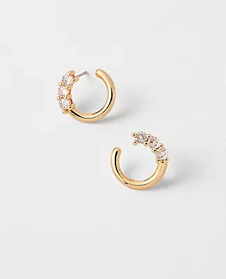 Ann Taylor Demi Fine Crystal Ring Circle Stud Earrings