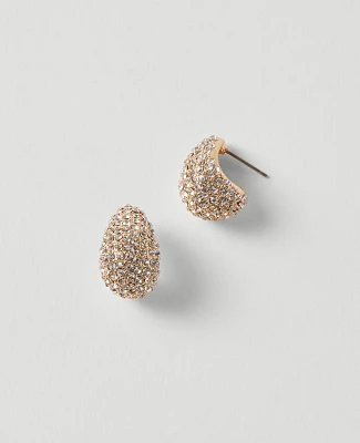 Ann Taylor Pave Teardrop Stud Earrings Goldtone Women's