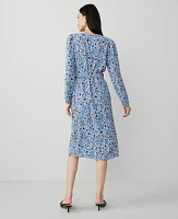 Ann Taylor Floral Column Midi Dress Winter White Women's