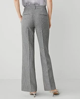 Ann Taylor The Petite Jayne Trouser Pant in Houndstooth Size 0 Black / Grey Women's