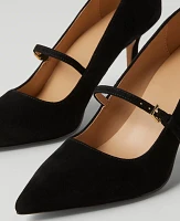 Ann Taylor Suede Mary Jane Pump Women's