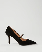 Ann Taylor Suede Mary Jane Pump Women's