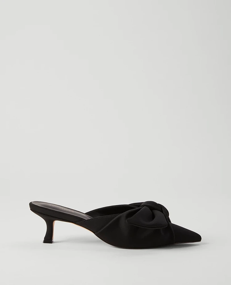 Ann Taylor Bow Mule Pump Black Women's