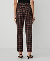 Ann Taylor The Eva Ankle Pant Plaid - Curvy Fit Black Women's