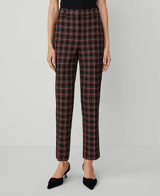 Ann Taylor The Eva Ankle Pant Plaid - Curvy Fit Black Women's