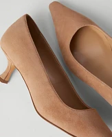 Ann Taylor Nip Toe Suede Pump Dominican Sand Women's