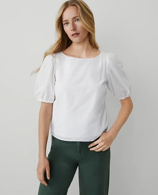 Ann Taylor Bubble Hem Wrap Blouse Winter White Women's