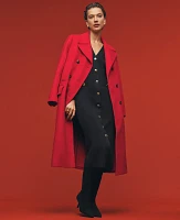 Ann Taylor Petite Wool Blend Peacoat Iconic Red Women's