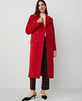 Ann Taylor Petite Wool Blend Peacoat Iconic Red Women's