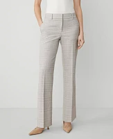 Ann Taylor The Jayne Trouser Pant Plaid Cashew Beige Women's