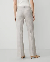 Ann Taylor The Jayne Trouser Pant Plaid Cashew Beige Women's