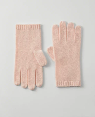 Ann Taylor Cashmere Ribbed Glove Pearl Pink Women's