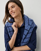 Ann Taylor Relaxed Perfect Shirt Pure Sapphire Women's