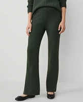 Ann Taylor The Petite Waffle Sweater Pant Hunters Green Women's