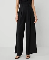 Ann Taylor Studio Collection Silk Palazzo Pant Black Women's