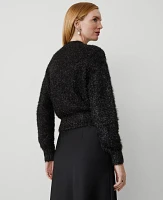 Ann Taylor Petite Tinsel Wedge Sweater Black Women's