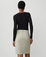 Ann Taylor The Side-Vent Pencil Skirt Seagrass Women's