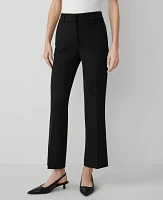 Ann Taylor The Mini Flare Pant Knit Crepe Black Women's