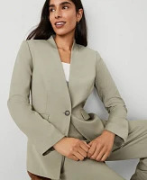 Ann Taylor The Collarless Blazer Seagrass Women's