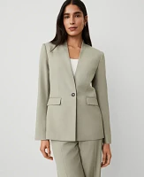 Ann Taylor The Collarless Blazer Seagrass Women's