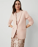 Ann Taylor Studio Collection Longline Blazer Rose Dust Women's