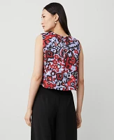 Ann Taylor Paisley Tank Top Iconic Red Women's