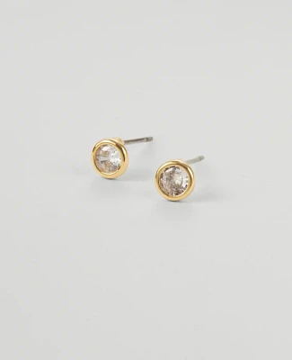 Ann Taylor Demi Fine Circle Stud Earrings Goldtone Women's