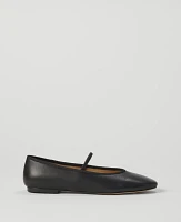 Ann Taylor Mary Jane Leather Ballet Flats Women's