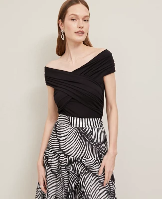Ann Taylor Crisscross Off-The-Shoulder Top Women's