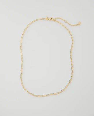 Ann Taylor Demi Fine Paperclip Necklace Goldtone Women's