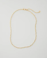 Ann Taylor Demi Fine Paperclip Necklace Goldtone Women's