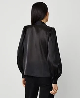 Ann Taylor Organza Voluminous Collared Shirt Women's