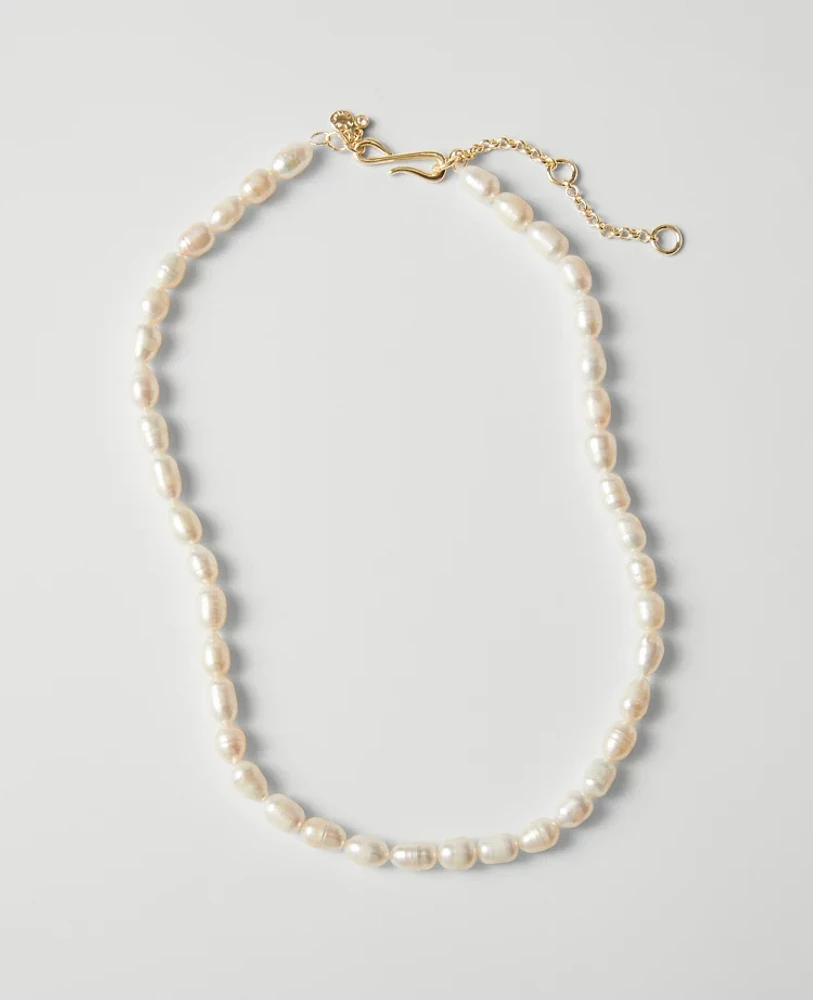 Ann Taylor Freshwater Pearl Necklace Ivory Women's