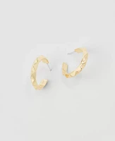 Ann Taylor Studded Hoop Drop Earrings Goldtone Women's