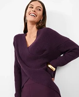 Ann Taylor Petite Ribbed Wrap Sweater Women's