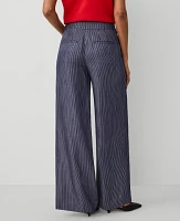 Ann Taylor The Petite Wide-Leg Sailor Pant Pinstripe Indigo/White Women's